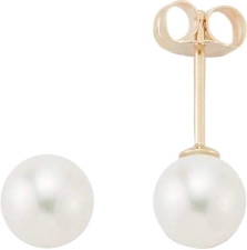 MATEO New York Womens 6mm Pearl Studs