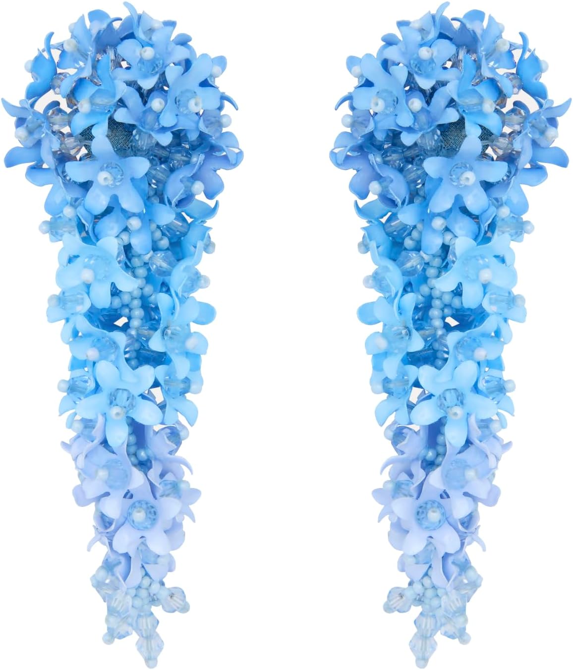 Oscar de la Renta Cascading Flower Clip-On Earrings