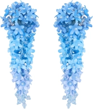 Oscar de la Renta Cascading Flower Clip-On Earrings
