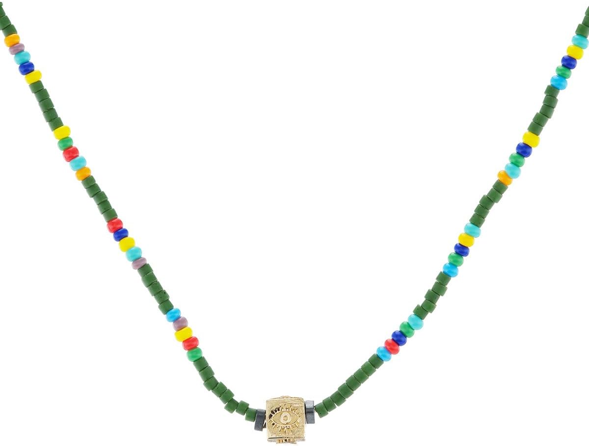 LUIS MORAIS Beaded Cube Necklace