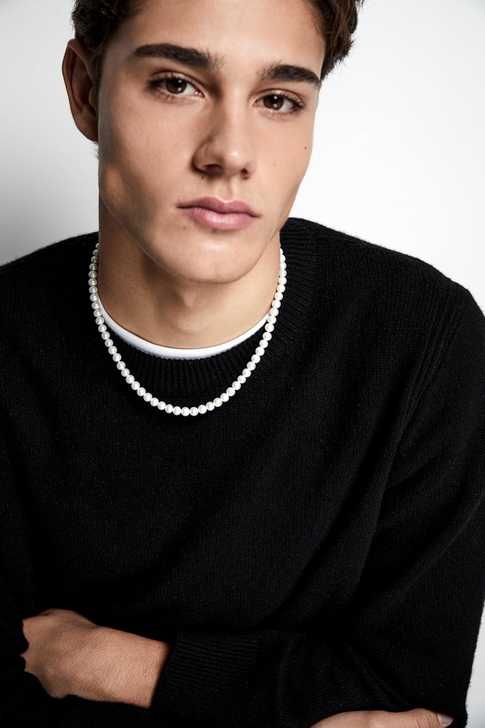 MATEO New York 14kt Men's 6mm Strand of Pearls