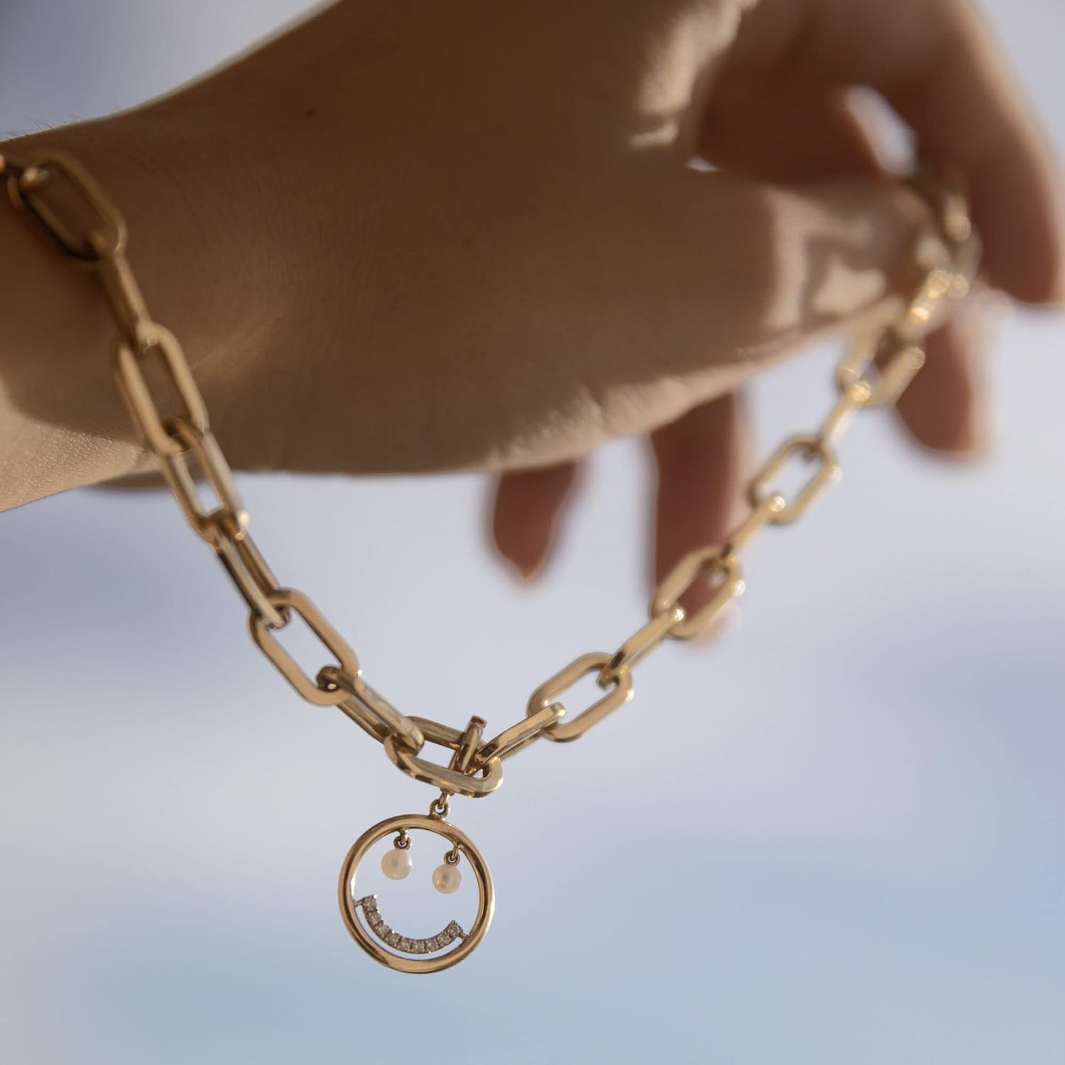 Annoushka Happy Face Charm, 18ct Yellow Gold