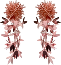 Oscar de la Renta Leaf Tassel Earrings