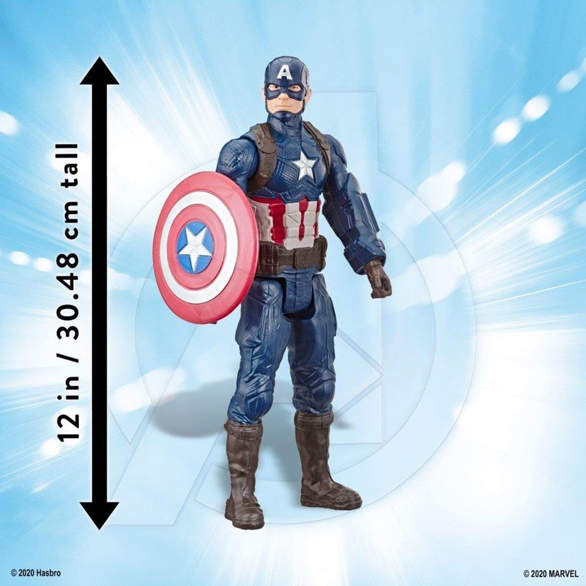 Avengers Marvel Endgame Titan Hero Series 12 Inch Action Figures - Captain America Iron Spider Black Panther Iron Man - Set of 4 Figures