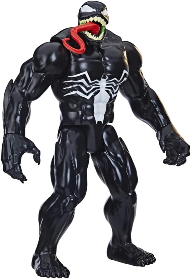 Marvel Titan Hero Series Deluxe Venom 12-Inch Scale Collectible Action Figure for Kids Ages 4 and Up