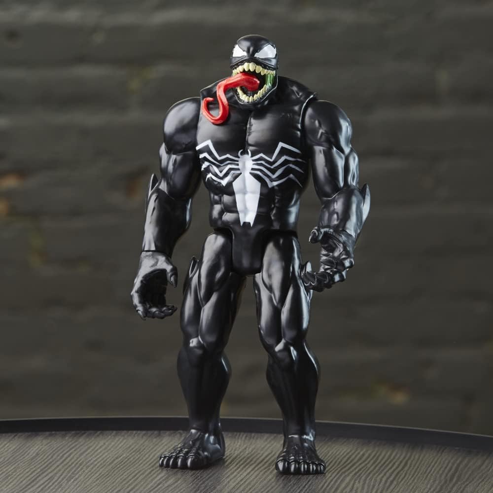Marvel Titan Hero Series Deluxe Venom 12-Inch Scale Collectible Action Figure for Kids Ages 4 and Up