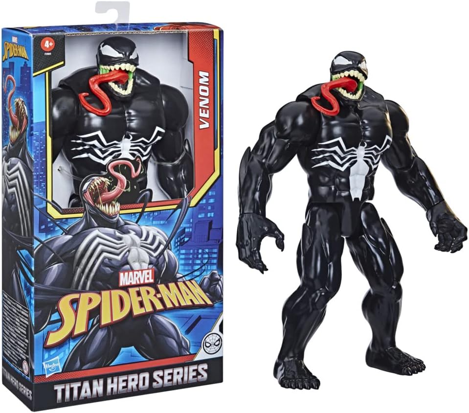 Marvel Titan Hero Series Deluxe Venom 12-Inch Scale Collectible Action Figure for Kids Ages 4 and Up