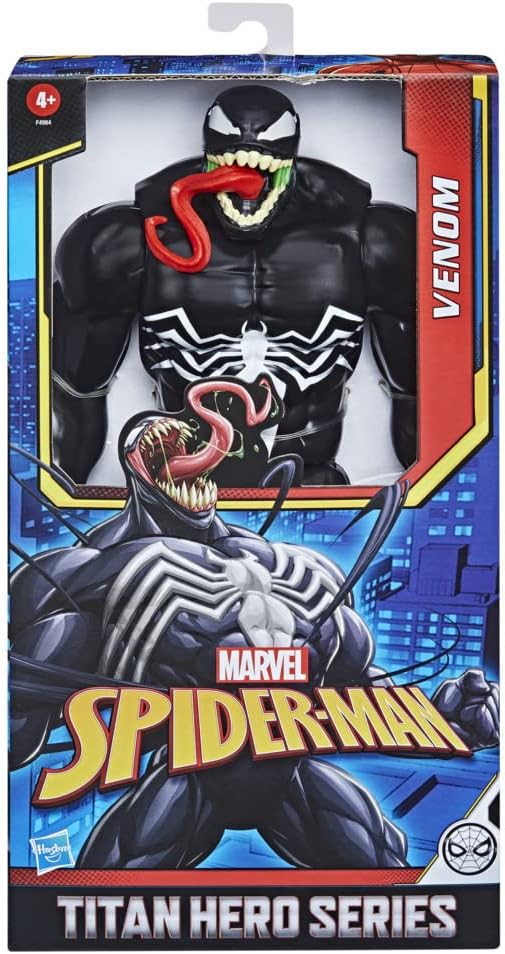 Marvel Titan Hero Series Deluxe Venom 12-Inch Scale Collectible Action Figure for Kids Ages 4 and Up