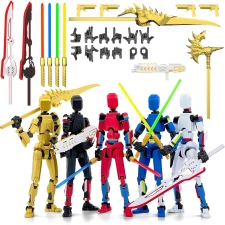 T13 Action Figure Assembled Multi-Colored Titan 13 Set with Laser Saber 3D Printed T13 Lucky Robo Dummy Nova 13 Figures