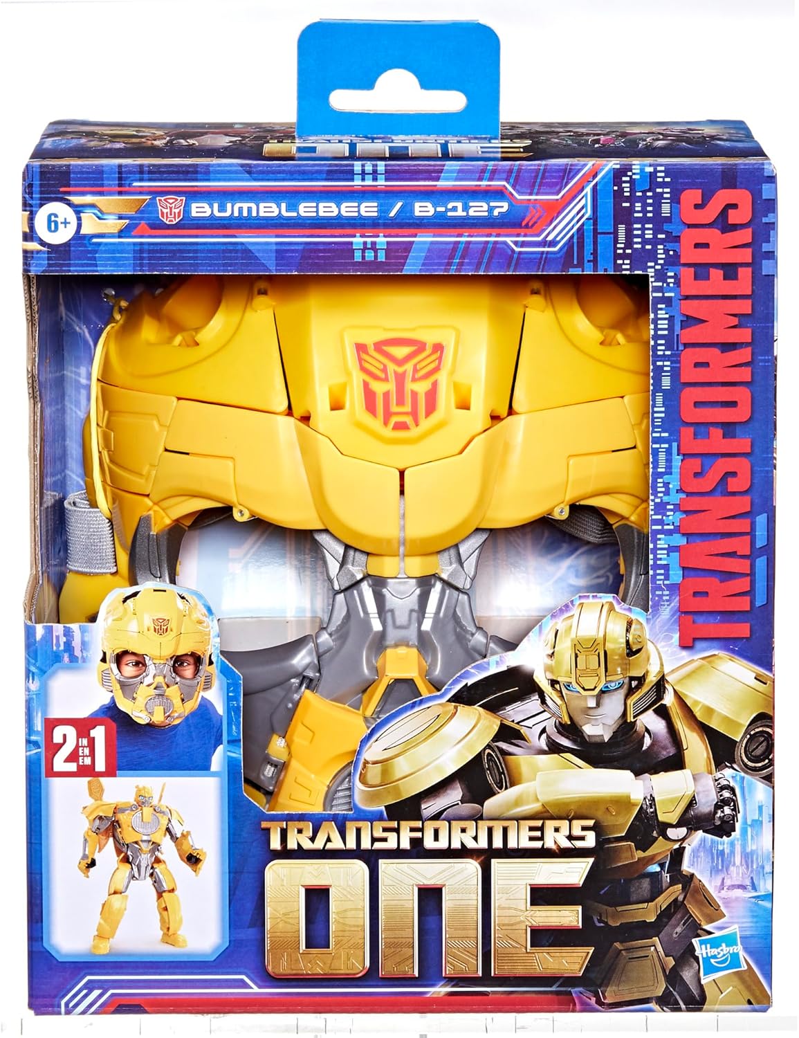 Transformers One 2 in 1 Bumblebee B-127 9.8 Inch Robot Action Figure Converts to Mask Interactive Toys for Boys and Girls Ages 6 and Up