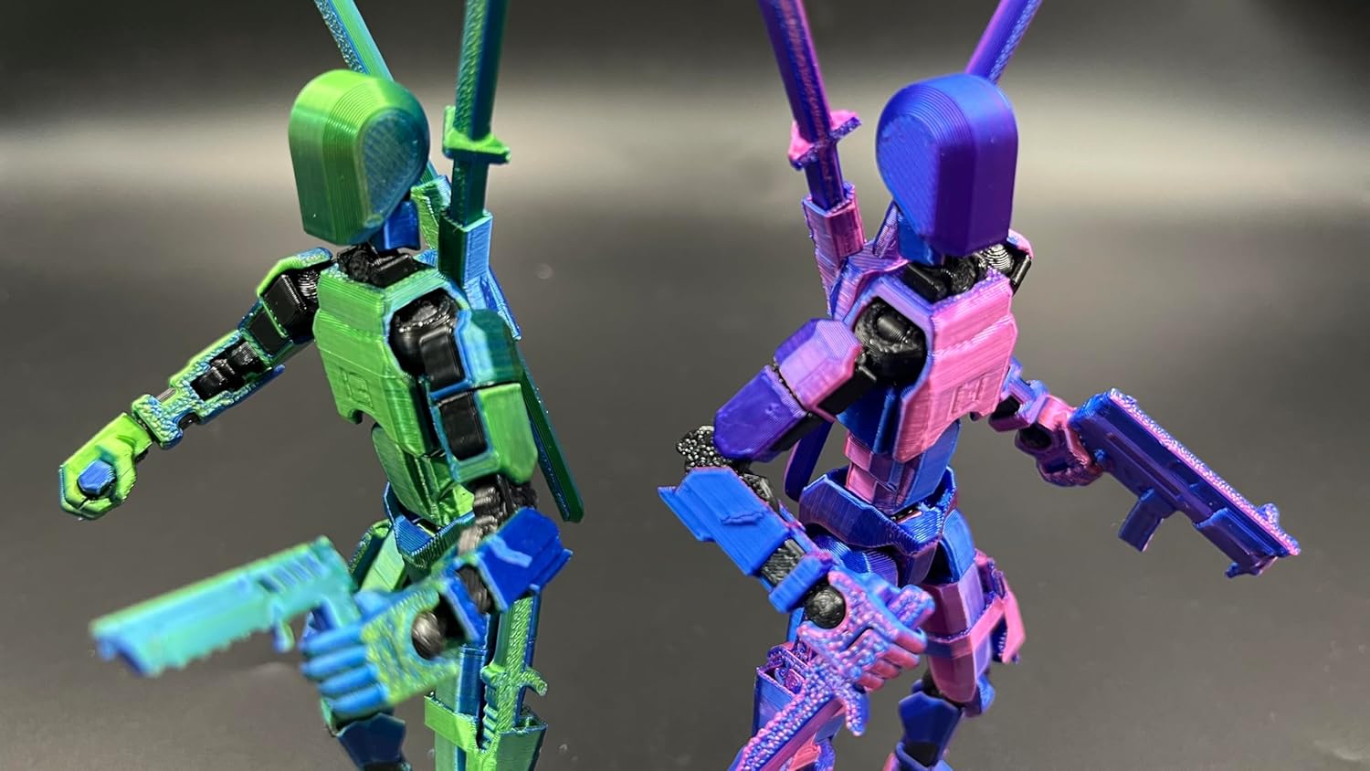 T13 ACTION FIGURE SET 3D PRINTED MULTI-JOINTED TITAN 13 ACTION FIGURES LUCKY MOBILE ROBOT NOVA T-13 DESKTOP DECORATIONS GAME LOVERS TOYS BLUE PURPLE