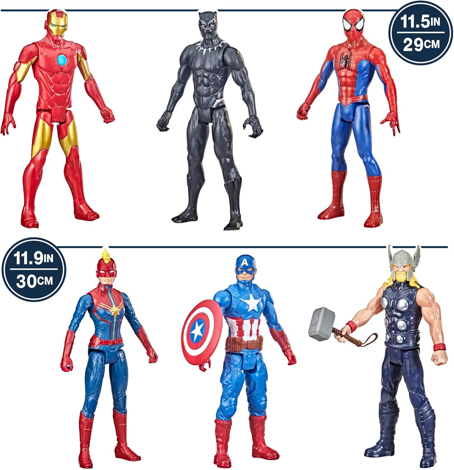 Marvel Titan Hero Series 6-Pack Action Figures 12-Inch Toys Marvel Comics Kids 4+