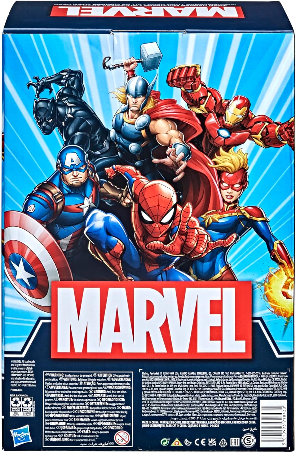 Marvel Titan Hero Series 6-Pack Action Figures 12-Inch Toys Marvel Comics Kids 4+