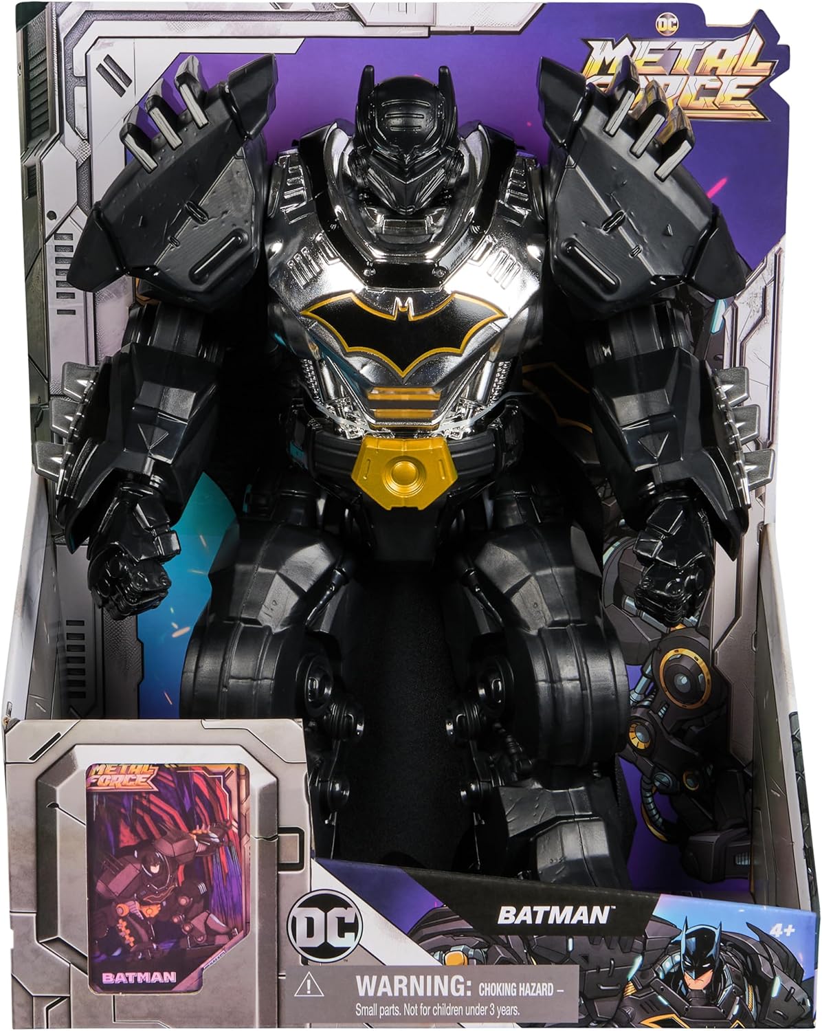 Metal Force Batman 12-Inch Action Figure Super Hero Toy for Kids 4+ Years