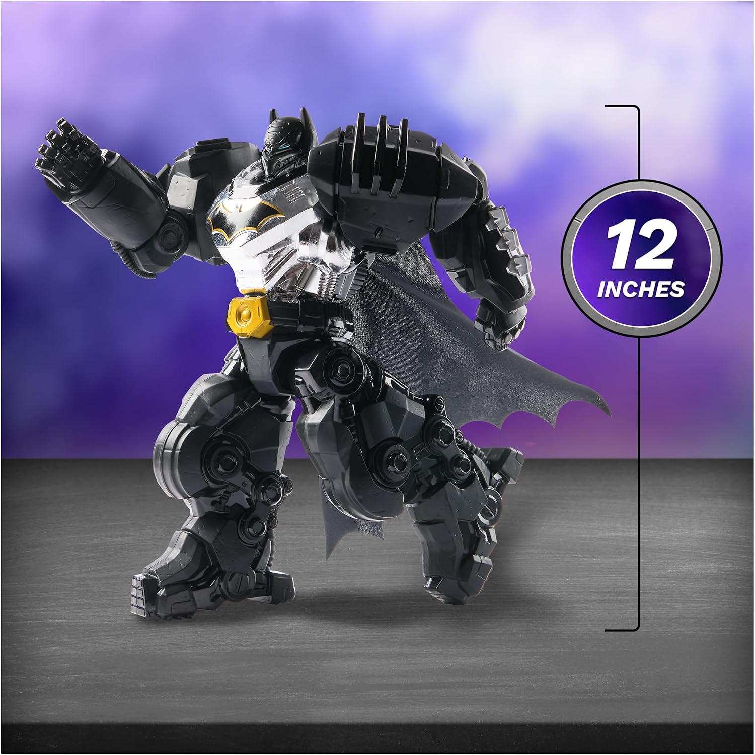 Metal Force Batman 12-Inch Action Figure Super Hero Toy for Kids 4+ Years