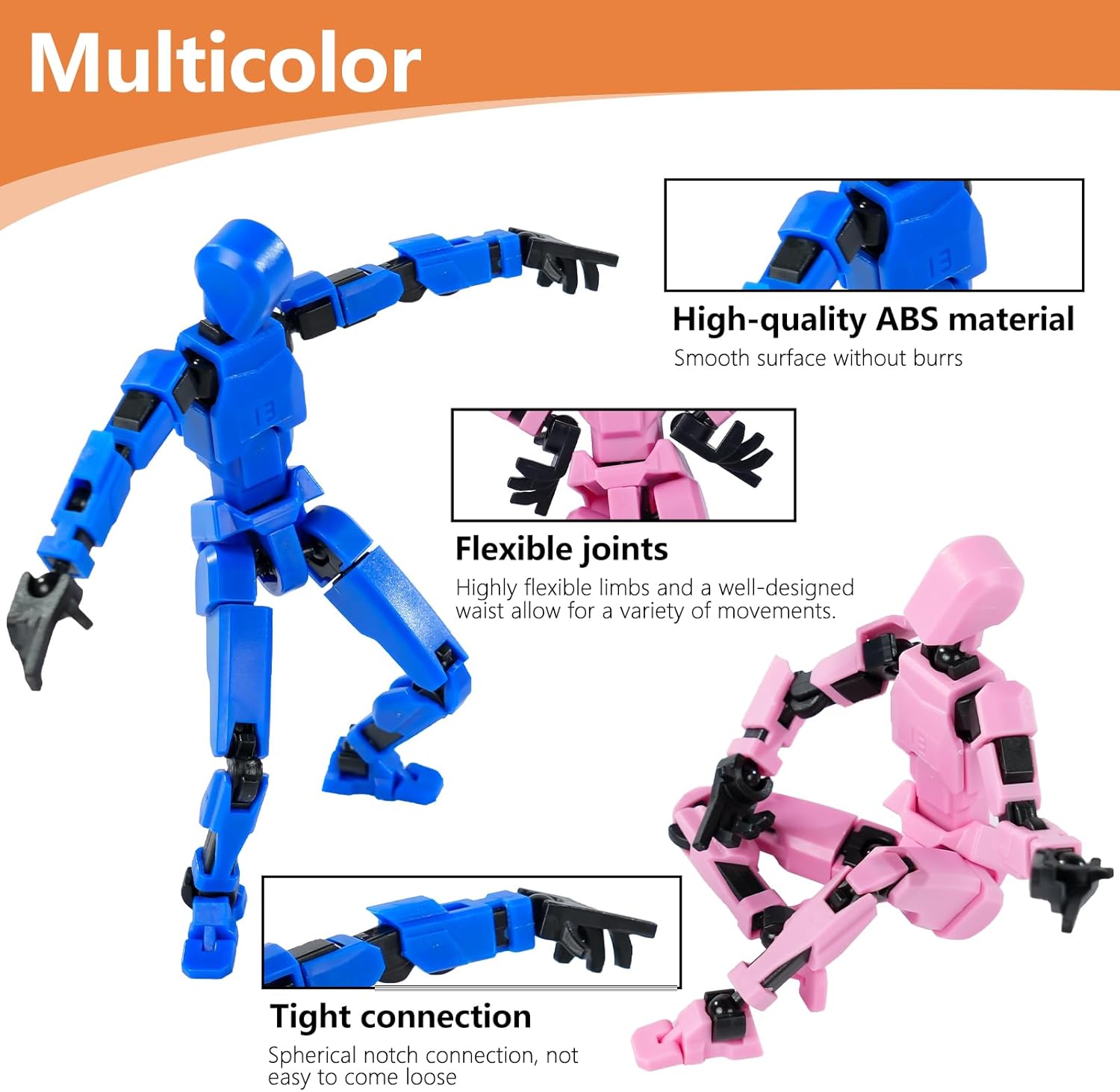 MODEL 13 MULTI-JOINTED MOVABLE ACTION FIGURE SET IN GIFT BOX PACKAGING - IDEAL GIFT FOR LOVED ONES AND FRIENDS