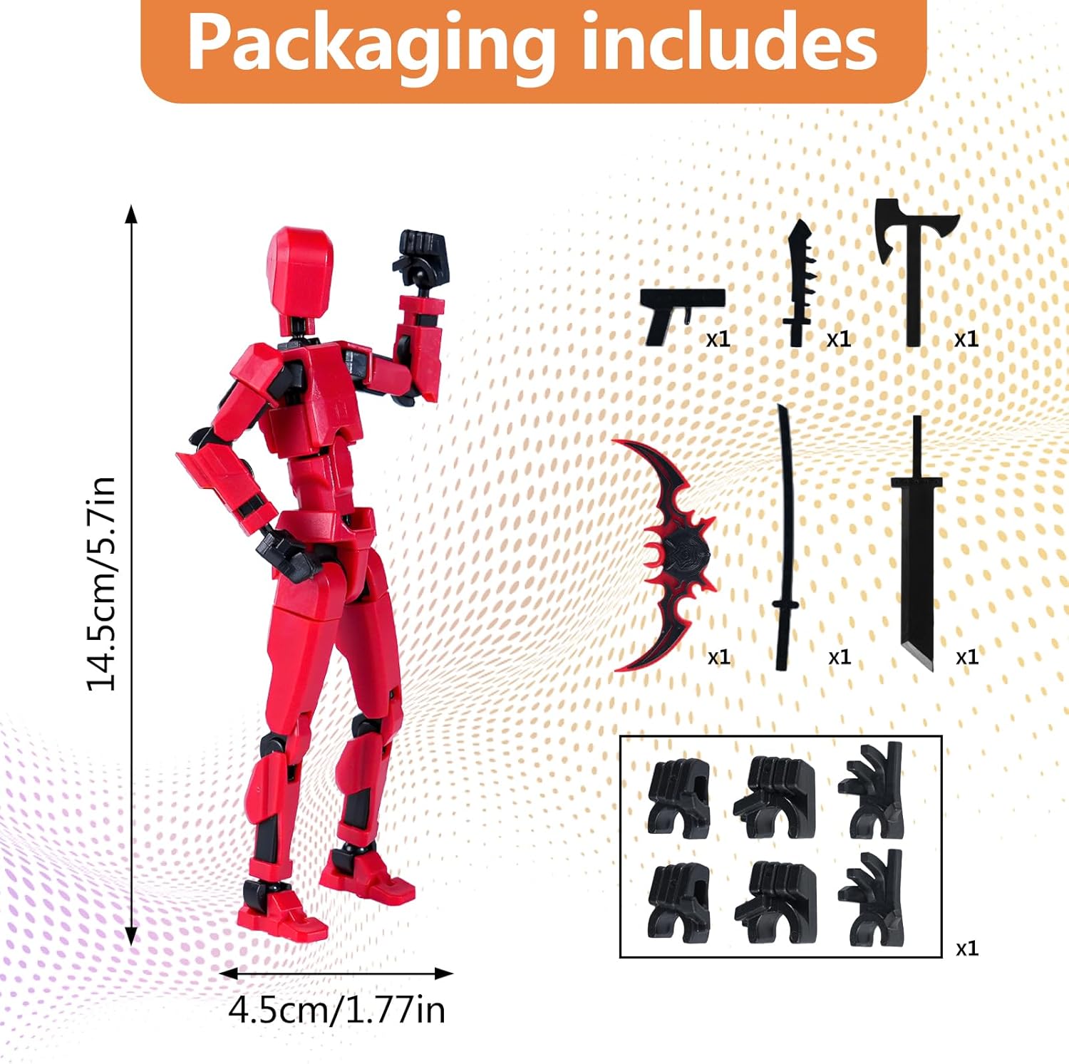 MODEL 13 MULTI-JOINTED MOVABLE ACTION FIGURE SET IN GIFT BOX PACKAGING - IDEAL GIFT FOR LOVED ONES AND FRIENDS