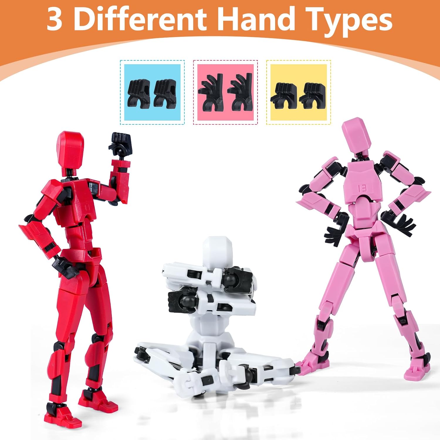 MODEL 13 MULTI-JOINTED MOVABLE ACTION FIGURE SET IN GIFT BOX PACKAGING - IDEAL GIFT FOR LOVED ONES AND FRIENDS