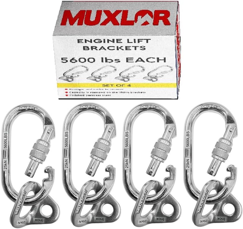 5600 LB REMOVABLE ENGINE LIFT BRACKET FOR CRATE ENGINE HOIST ENGINE LIFT PLATE LIFTING CHAINS ENGINE SUPPORT BAR TRANSMISSION JACK ADAPTER TRUCK CRANE LIFTING SLING