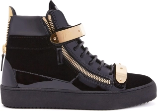 Giuseppe Zanotti 9 Black Women's High-Top Sneakers