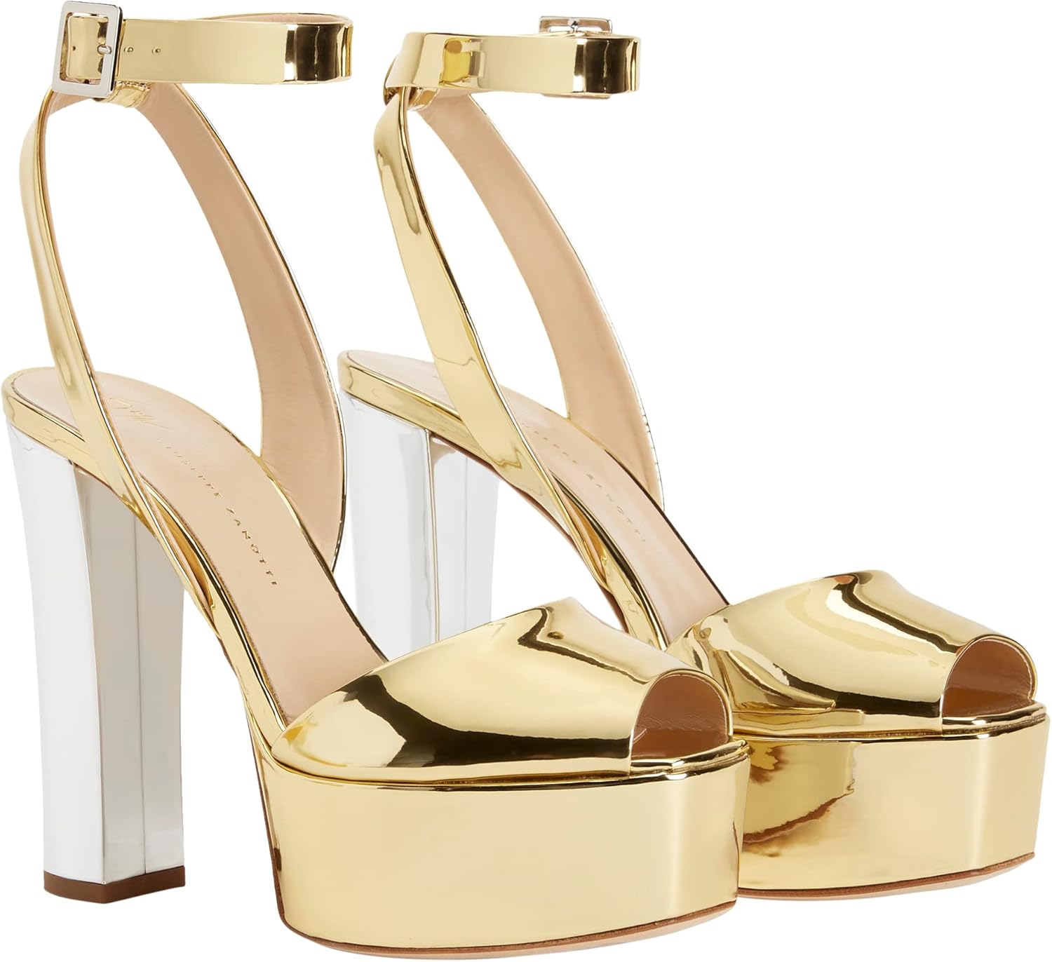 Giuseppe Zanotti 10 Gold High-Top Sneakers