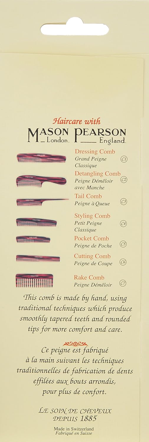 Mason Pearson Rake Comb 0.1 lb Weight for Hair Styling