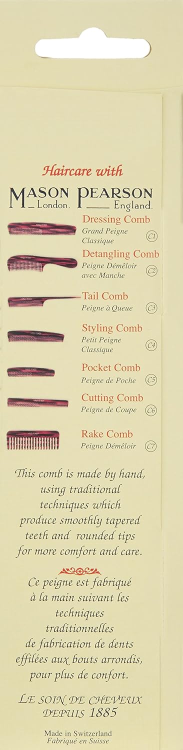 Mason Pearson Cutting Comb 0.3 lb Weight for Precise Hair Styling