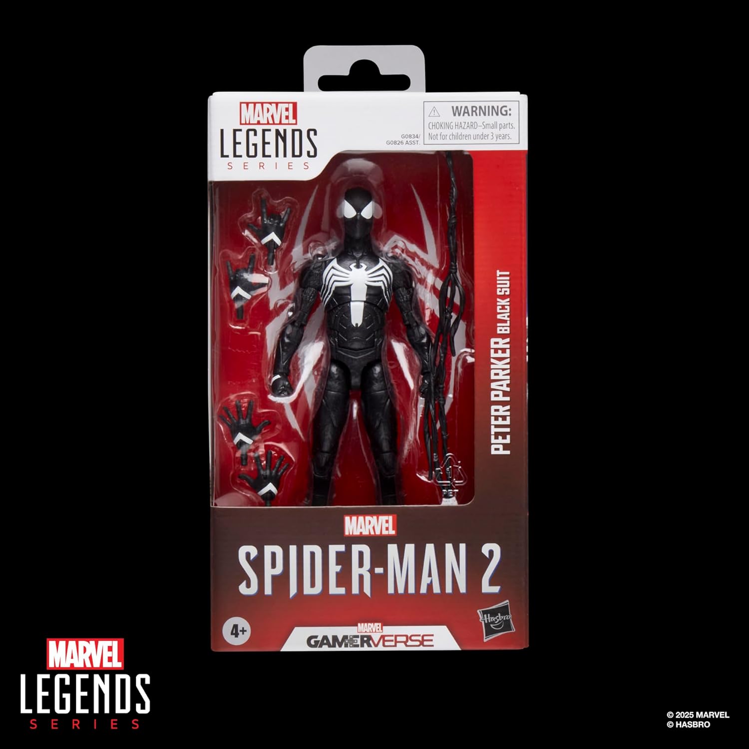 Hasbro Spider-Man Marvel Legends Gamerverse Peter Parker Black Suit Action Figure 6 Inch Toy