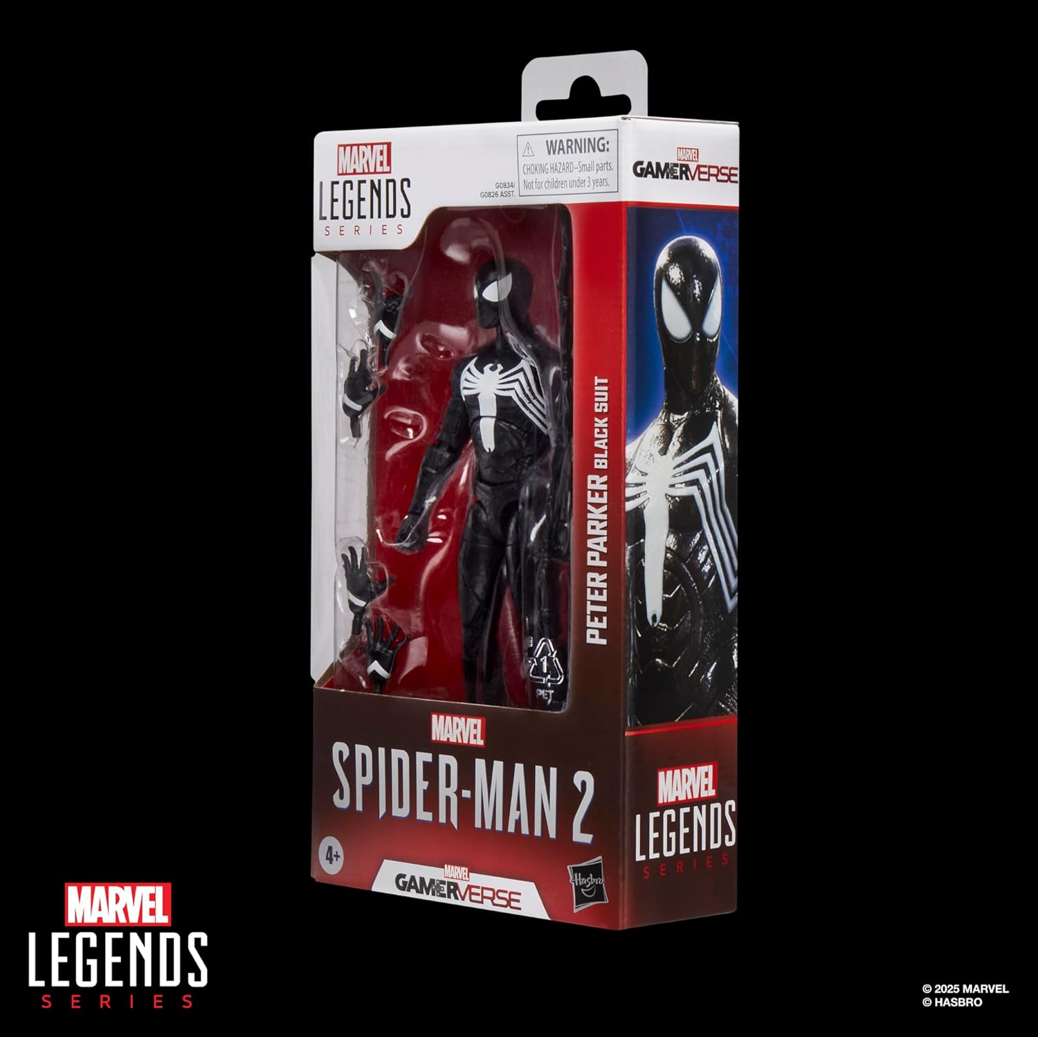 Hasbro Spider-Man Marvel Legends Gamerverse Peter Parker Black Suit Action Figure 6 Inch Toy