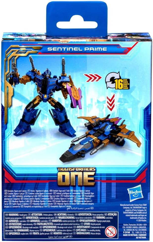 Transformers One Prime Changer Sentinal Prime 5-Inch Robot Action Figure Interactive Toys for Boys Girls Ages 6+