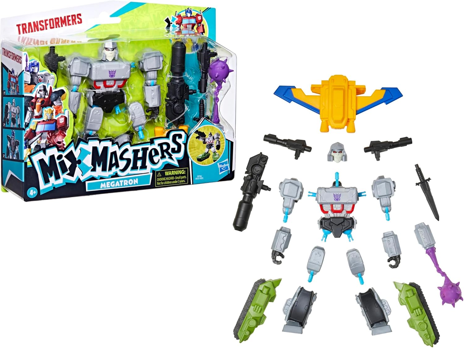 Transformers MixMashers Megatron Custom Mix Match Deluxe Action Figure Accessories 5-Inch-Scale Robot Toys for Kids Ages 4+