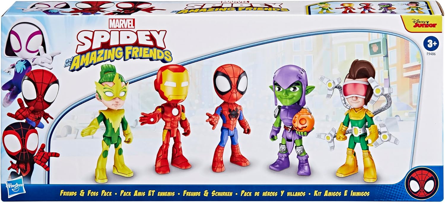 Marvel Friends Foes Pack 5 Action Figures 4-Inch Preschool Superhero Toys for Kids Ages 3 Up Amazon Exclusive.