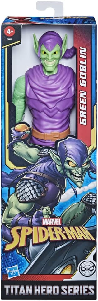 Marvel Titan Hero Series Green Goblin Toy 12-Inch Scale Collectible Action Figure for Kids 4+