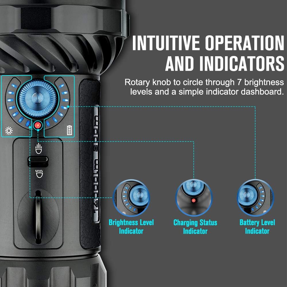 OLIGHT Marauder 2 14000 Lumens Rechargeable Handheld Flashlight Ultra Bright Light 3X Build-in Battery Pack for Home Outdoors Emergency Use