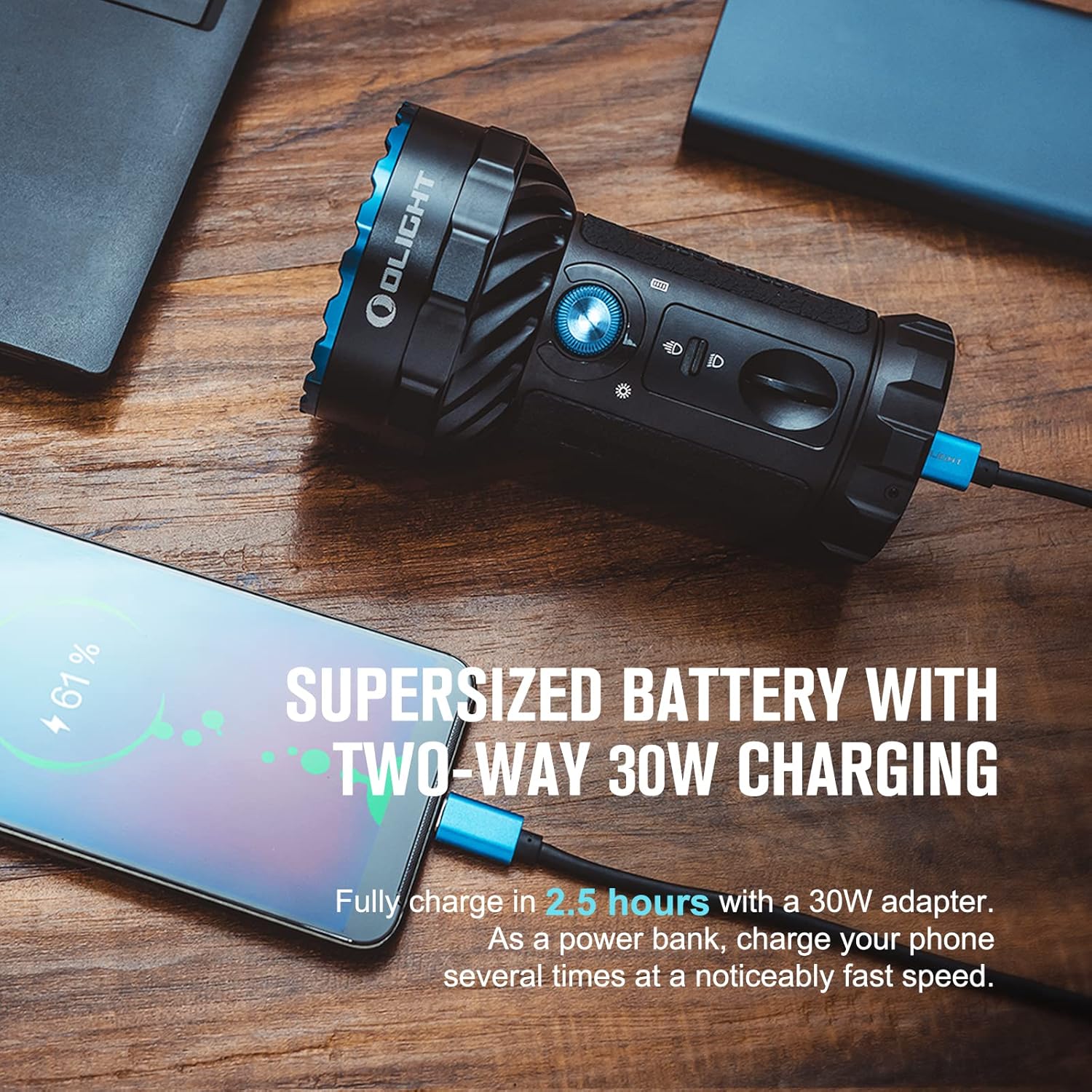 OLIGHT Marauder 2 14000 Lumens Rechargeable Handheld Flashlight Ultra Bright Light 3X Build-in Battery Pack for Home Outdoors Emergency Use