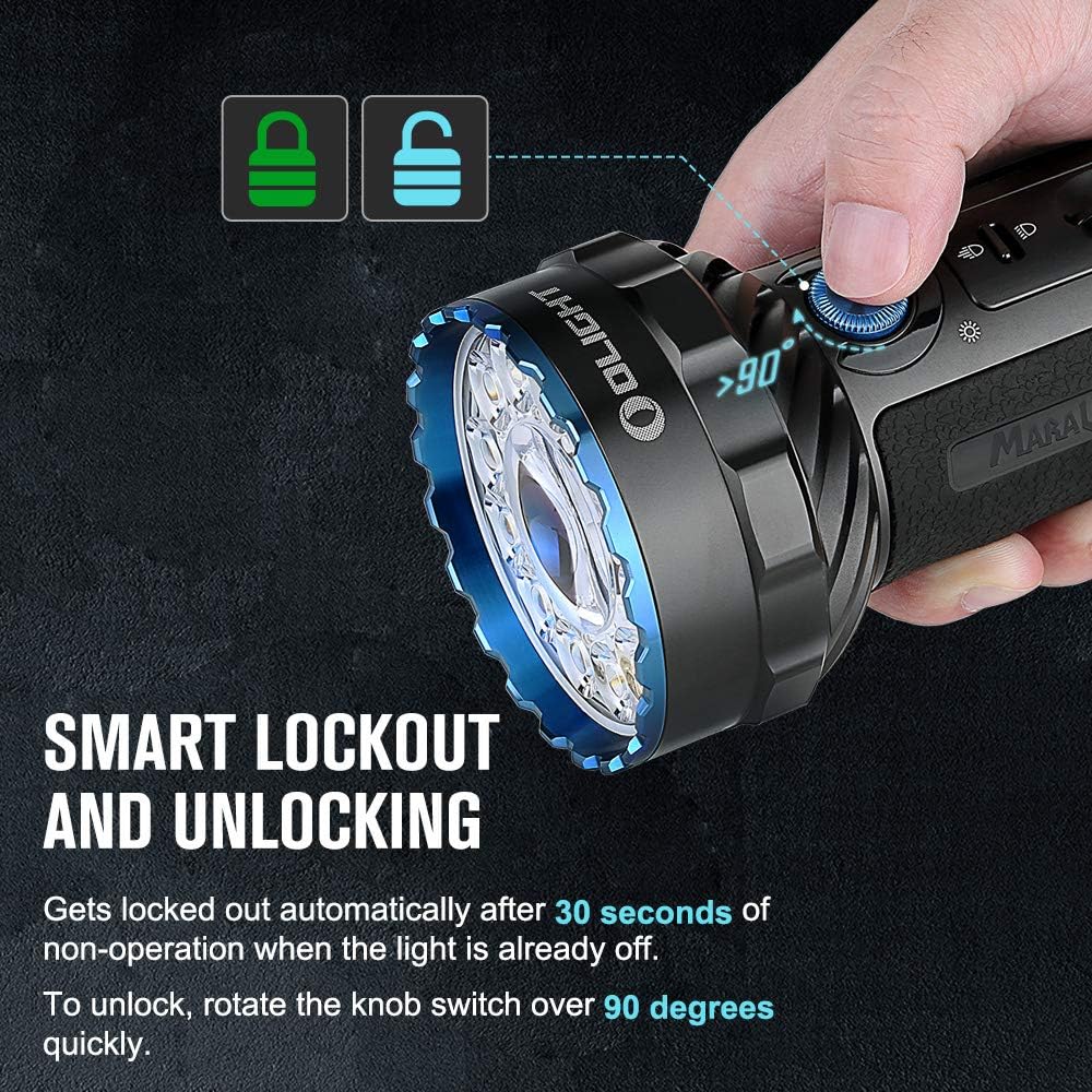 OLIGHT Marauder 2 14000 Lumens Rechargeable Handheld Flashlight Ultra Bright Light 3X Build-in Battery Pack for Home Outdoors Emergency Use