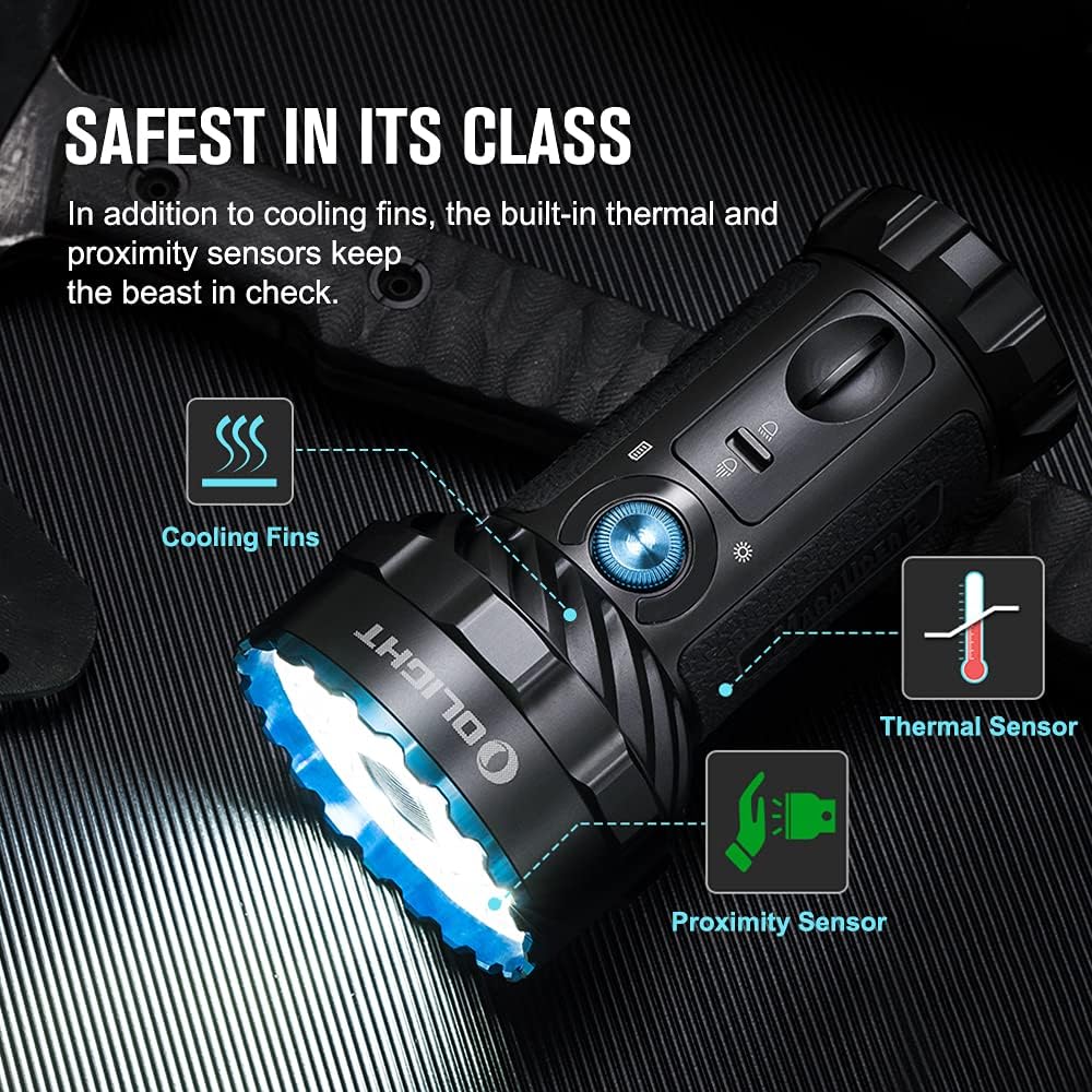 OLIGHT Marauder 2 14000 Lumens Rechargeable Handheld Flashlight Ultra Bright Light 3X Build-in Battery Pack for Home Outdoors Emergency Use