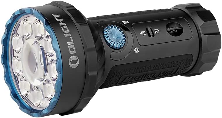 OLIGHT Marauder Mini 7000 Lumens Bright Flashlight 600 Meters Beam Distance RGB Lights Magnetic Rechargeable Outdoors Work Hunting Searching Black