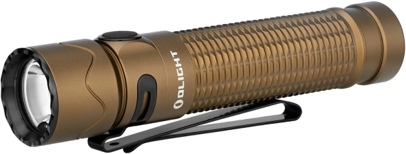 OLIGHT Warrior Mini2 1750 Lumens Rechargeable Tactical Flashlight Dual Switch Proximity Sensor High Performance LED Light EDC Outdoor Camping Emergency Desert Tan