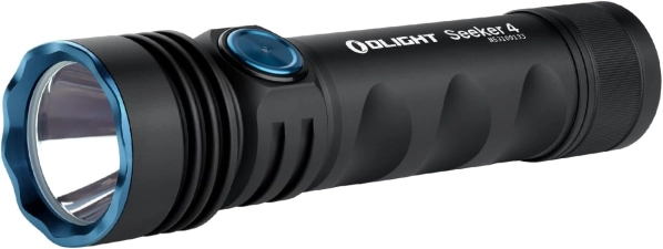 OLIGHT Seeker 4 Rechargeable Bright Flashlights 3100 Lumens High Powerful Flash Light with USB-C Charging 400 Meters Long Rage LED for Emergency Camping and Law Enforcement Matte Black