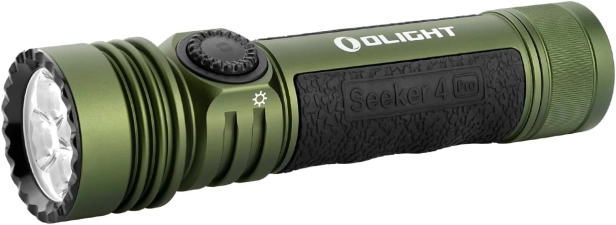OLIGHT Seeker 4 Pro Rechargeable Flashlights 4600 Lumens High Powerful Bright Light USB C Holster Waterproof IPX8 Emergencies Camping Searching OD Green