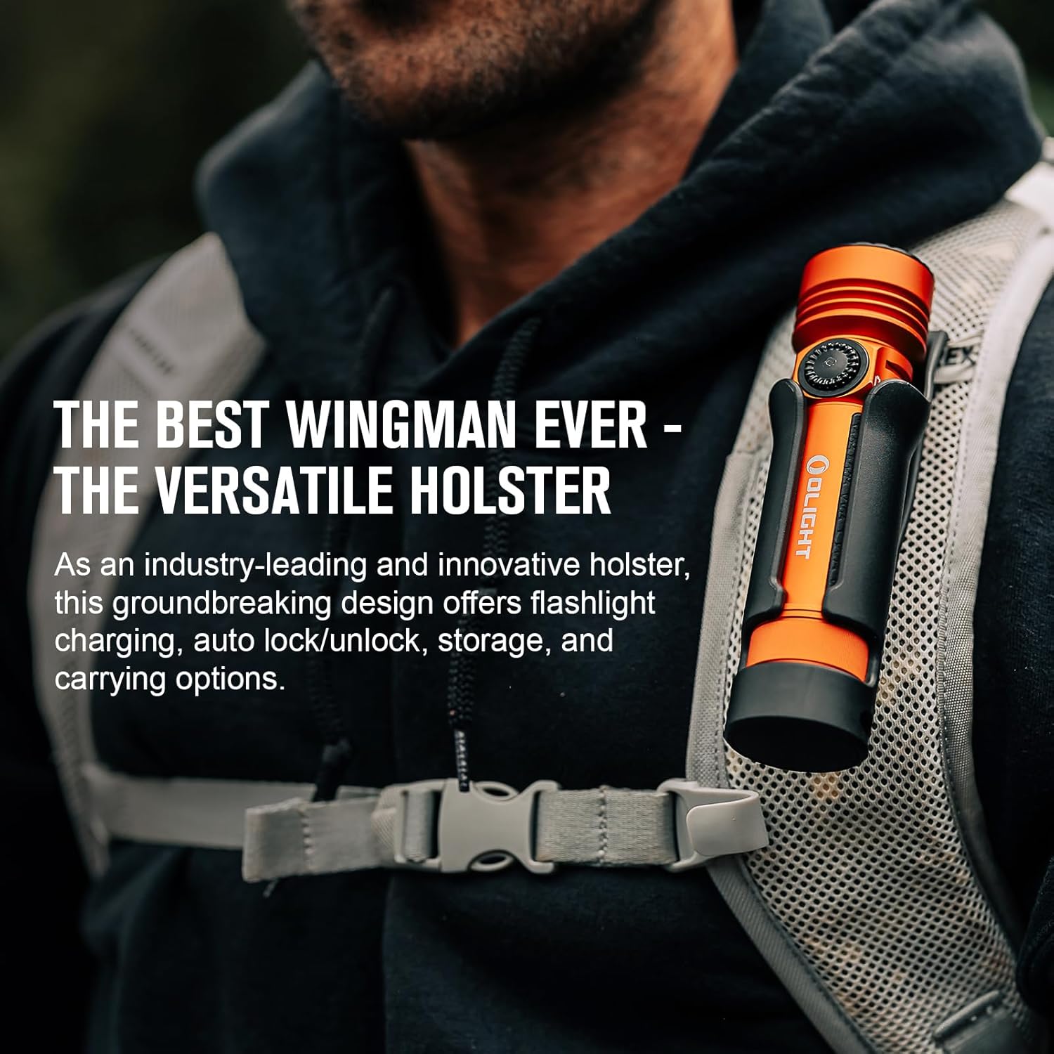 OLIGHT Seeker 4 Pro Rechargeable Flashlights 4600 Lumens USB C Holster Waterproof IPX8 Emergencies Camping Searching Orange Cool White