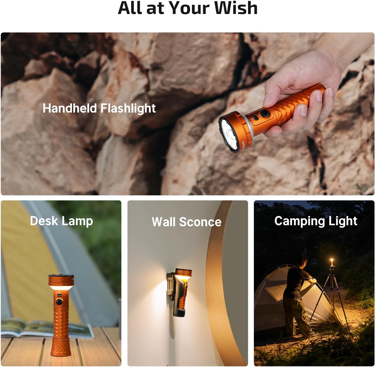 OLIGHT Prowess Rechargeable High Lumen Flashlights 5000lms Super Bright Flashlight with Holster High-Efficiency USB-C Charging LED Bidirectional Lighting