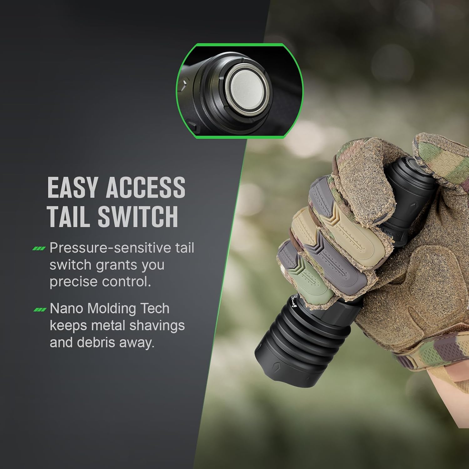 OLIGHT Warrior X 4 Rechargeable Tactical Flashlight 2600 Lumens USB-C Charging Dual-Output Long Range Powerful Tail-Switch Light
