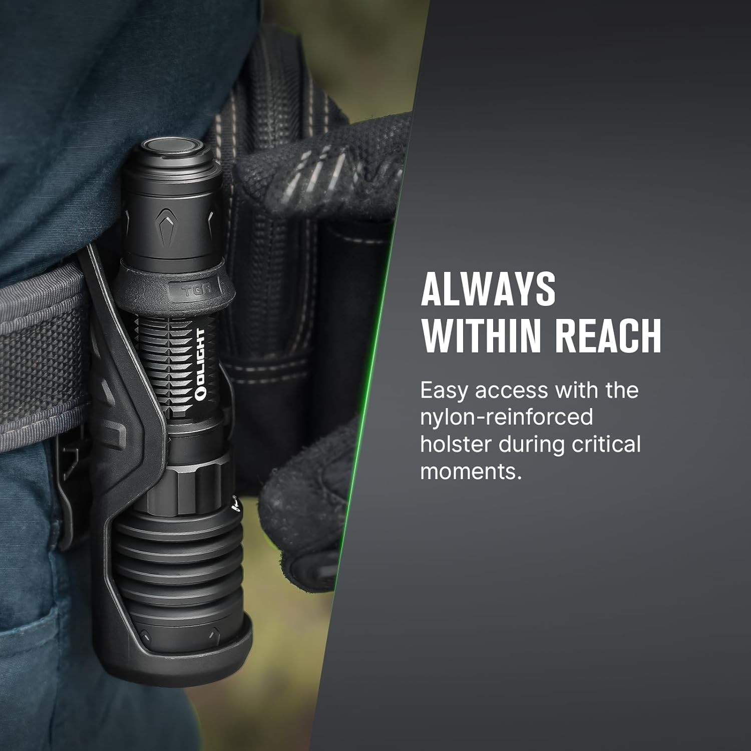 OLIGHT Warrior X 4 Rechargeable Tactical Flashlight 2600 Lumens USB-C Charging Dual-Output Long Range Powerful Tail-Switch Light