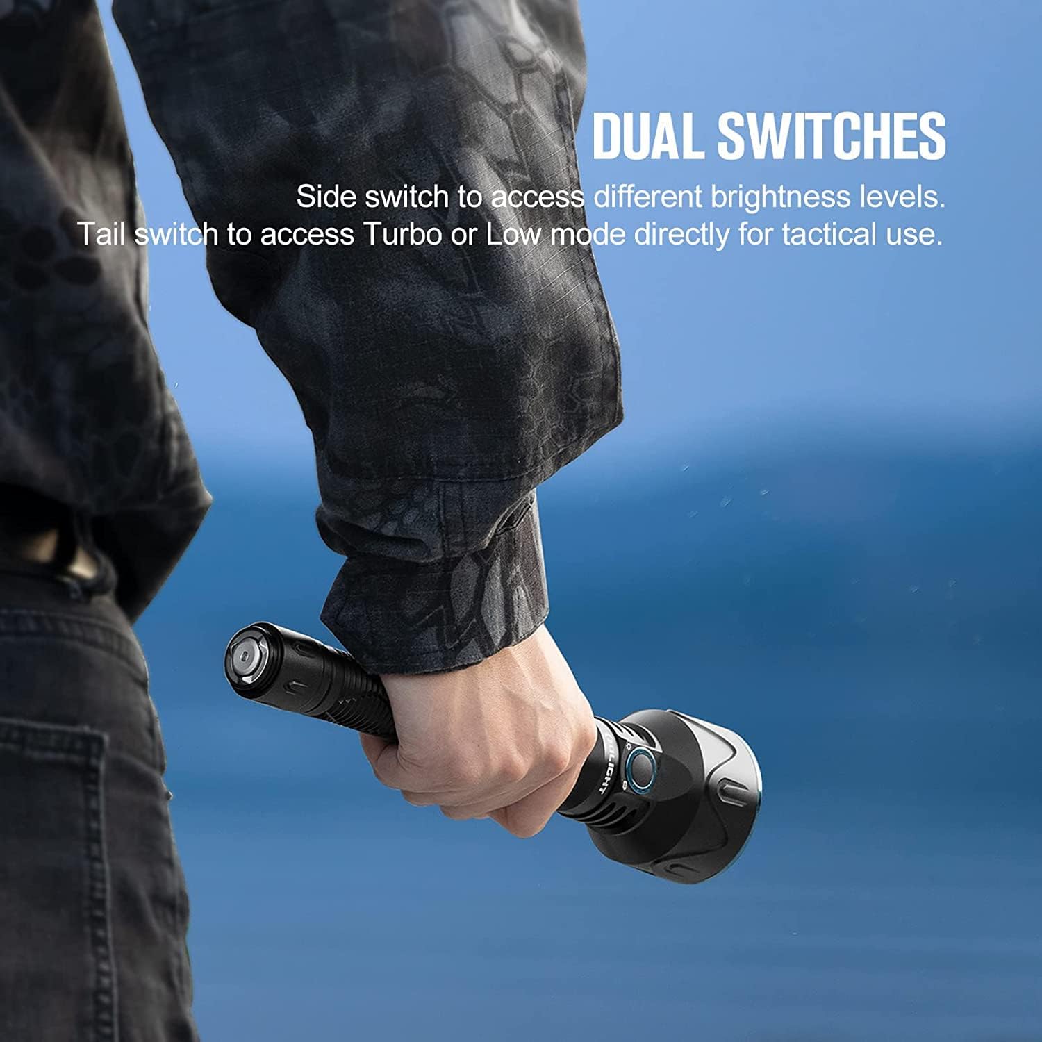 OLIGHT Javelot PRO 2 2500 Lumens Tactical Flashlight Hunting Searching Magnetic Dual Switch LED Flash Lights