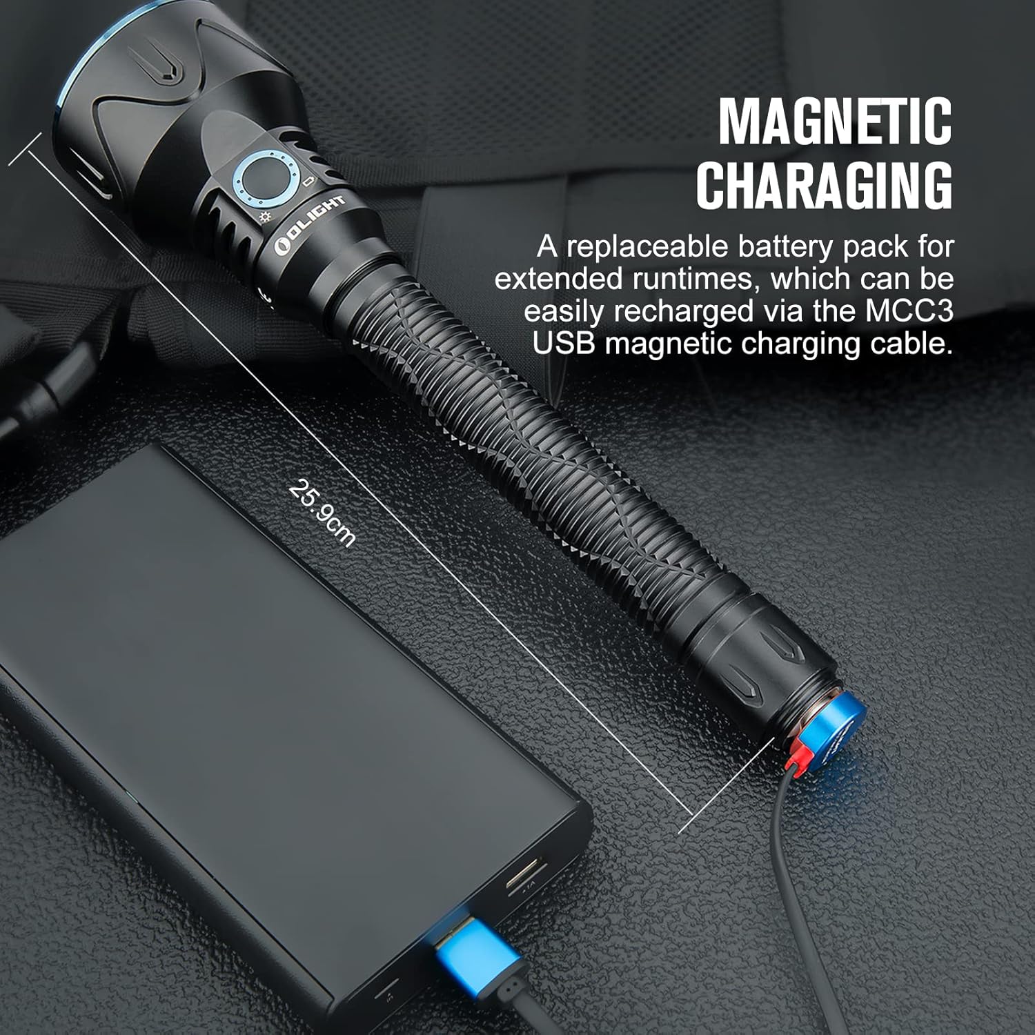 OLIGHT Javelot PRO 2 2500 Lumens Tactical Flashlight Hunting Searching Magnetic Dual Switch LED Flash Lights