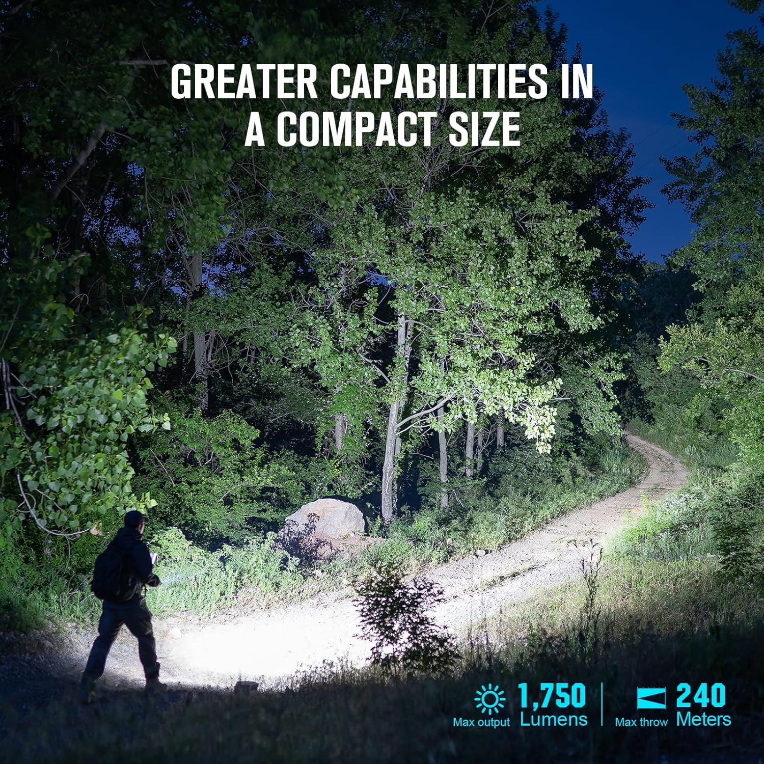 OLIGHT Warrior Mini3 Tactical Flashlight Dual Switches LED Rechargeable Light MCC3 Charger 1750 Lumens Powerful EDC Light Camping Emergency Outdoor Black