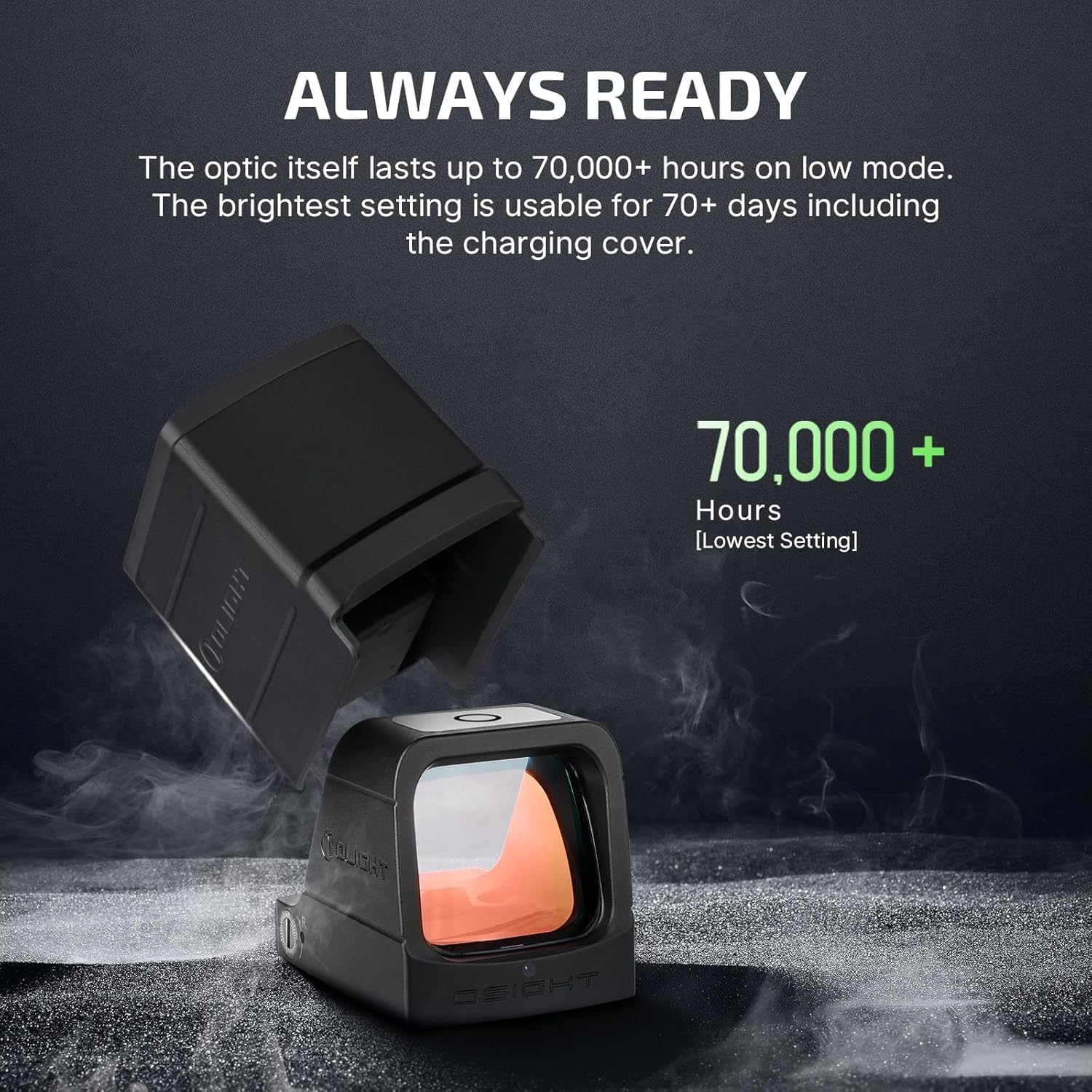 OLIGHT Osight 3 MOA Rechargeable Dot Open Reflex Sight Charging Cover Tactical Parallax-Free Sights Picatinny Mount Green Red Dot Options