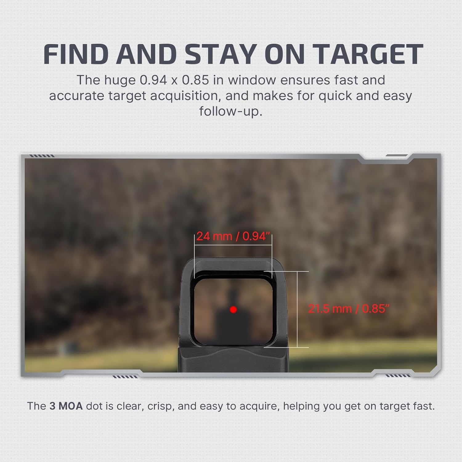 OLIGHT Osight 3 MOA Rechargeable Dot Open Reflex Sight Charging Cover Tactical Parallax-Free Sights Picatinny Mount Green Red Dot Options